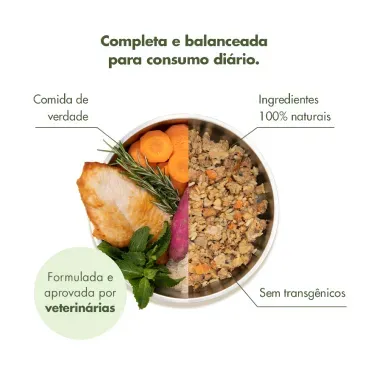 Racao umida frango 400g completa e balanceada